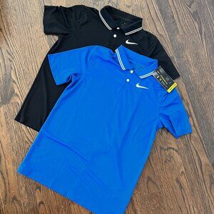 Two Nike Boys Dri-Fit Polos size L